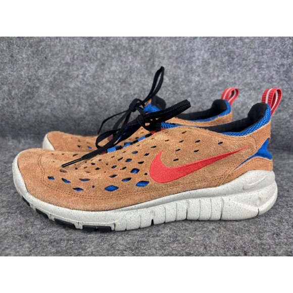 Nike Free Trail 5.0 Shoes Mens Size 9.5 Brown Blue Red Suede Athletic CW5814-201 - Picture 1 of 10